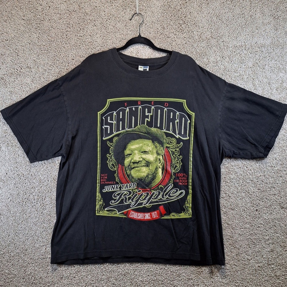 Phat Doc T-Shirt Mens 3XL‎ Black Fred Sanford Junkyard Ripple Graphic Streetwear